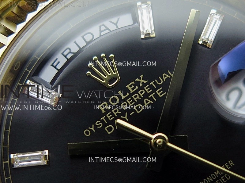 Day Date 228238 40mm YG Noob 1:1 Best Edition Black Crystal Dial On President Bracelet A2836