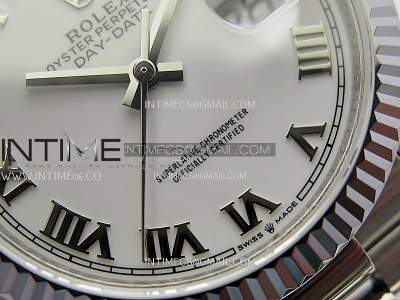 Day Date 128239 36mm KF 1:1 Best Edition White Dial Roman Marker On President Bracelet A2836