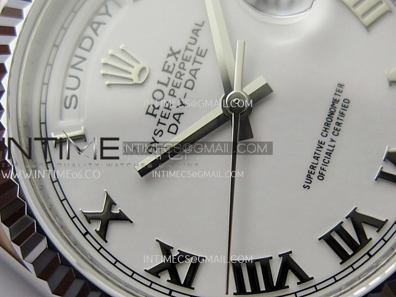 Day Date 128239 36mm KF 1:1 Best Edition White Dial Roman Marker On President Bracelet A2836