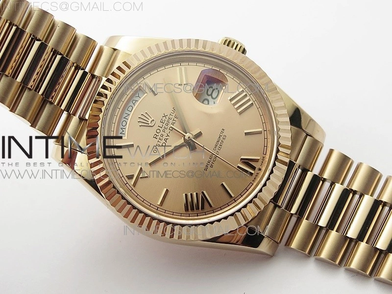 Day-Date 40mm 228239 RG BP New Dial Version RG Roman Markers Dial on RG President Bracelet A2836