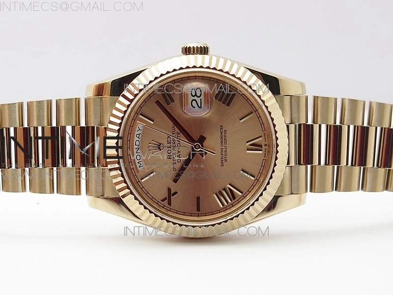 Day-Date 40mm 228239 RG BP New Dial Version RG Roman Markers Dial on RG President Bracelet A2836