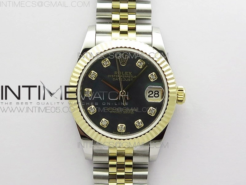 Datejust 31mm 278273 SS YG BP Best Edition Gray MOP Diamond Markers Dial on SS YG Jubilee Bracelet