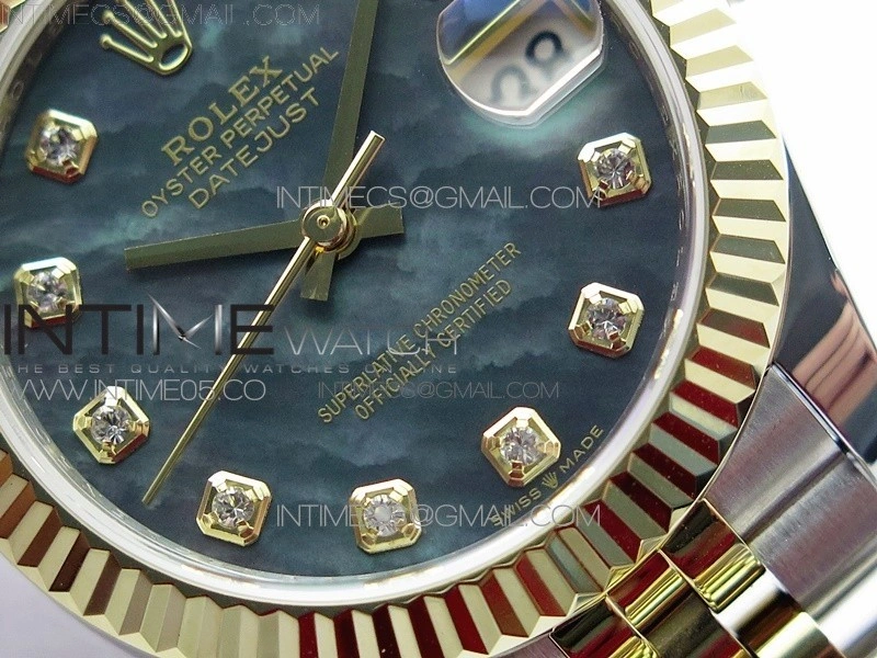 Datejust 31mm 278273 SS YG BP Best Edition Gray MOP Diamond Markers Dial on SS YG Jubilee Bracelet