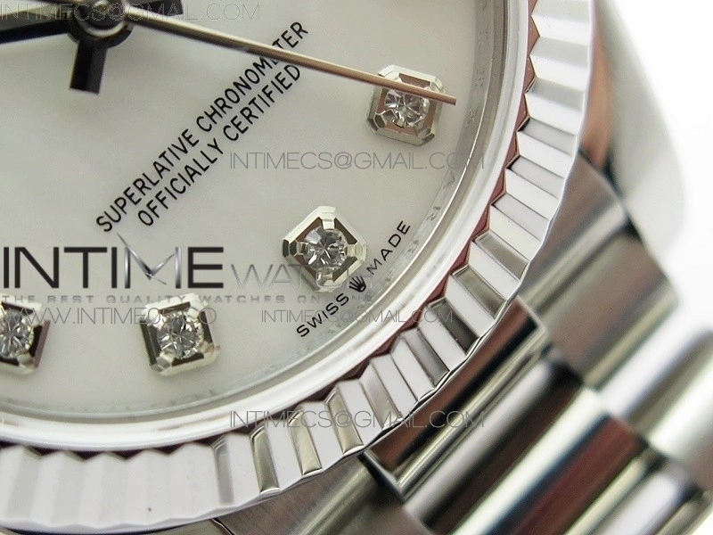 Datejust 31mm 278275 SS BP Best Edition White MOP Crystals Markers Dial on SS President Bracelet