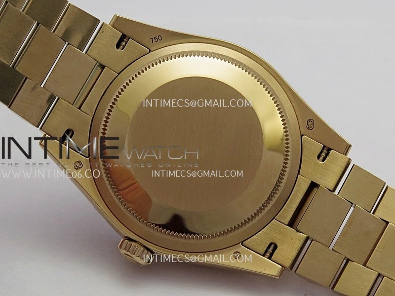 Day Date 128345 RG Gain Weight KF 1:1 Blue Dial T Diamond Marker On President Bracelet A2836