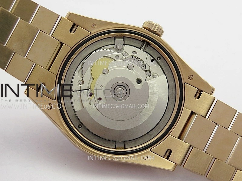 Day Date 128345 RG Gain Weight KF 1:1 Blue Dial T Diamond Marker On President Bracelet A2836