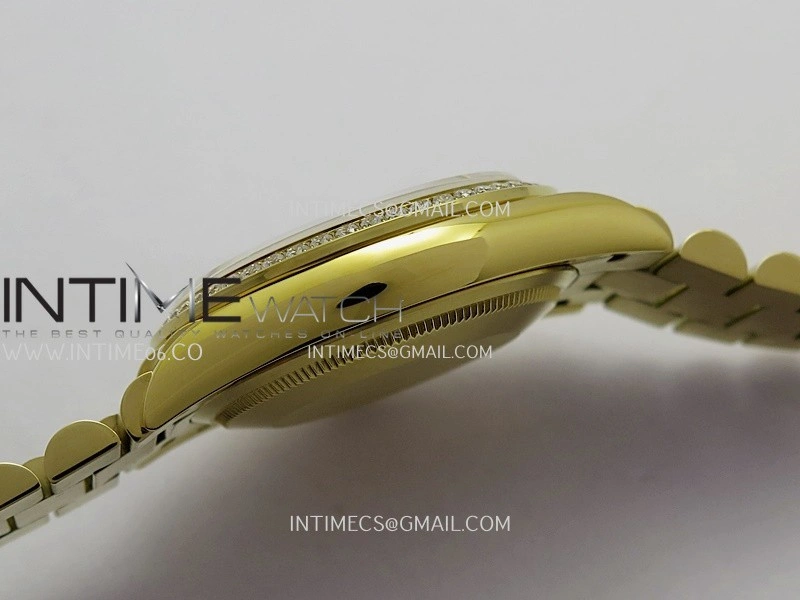 Day Date 128348 YG Gain Weight KF 1:1 Gold Dial T Diamond Marker On President Bracelet A2836
