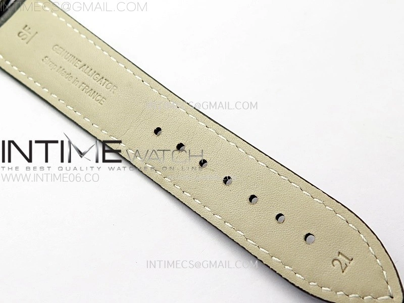 Master Ultra Thin Moon 1368420 SS ZF 1:1 Best Edition Blue Dial on Black Leather Strap V3 SA925 Super Clone