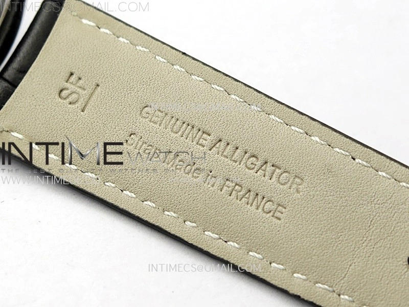 Master Ultra Thin Moon 1368420 SS ZF 1:1 Best Edition Blue Dial on Black Leather Strap V3 SA925 Super Clone