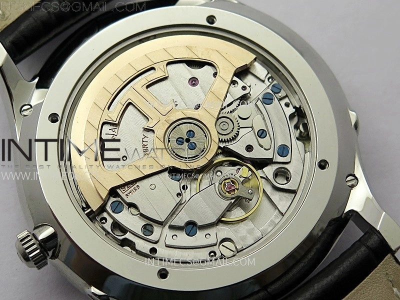 Master Ultra Thin Moon 1368420 SS ZF 1:1 Best Edition Blue Dial on Black Leather Strap V3 SA925 Super Clone