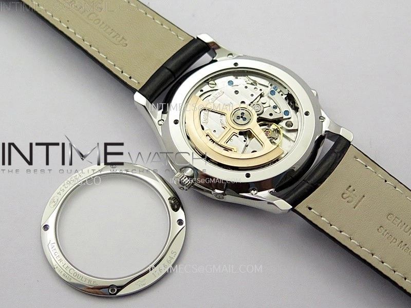 Master Ultra Thin Moon 1368420 SS ZF 1:1 Best Edition Blue Dial on Black Leather Strap V3 SA925 Super Clone