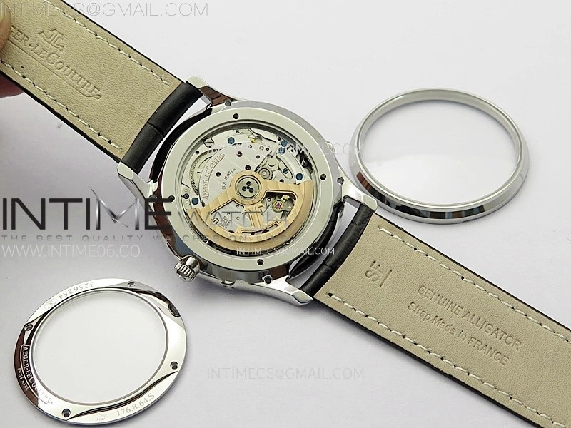 Master Ultra Thin Moon 1368420 SS ZF 1:1 Best Edition Blue Dial on Black Leather Strap V3 SA925 Super Clone