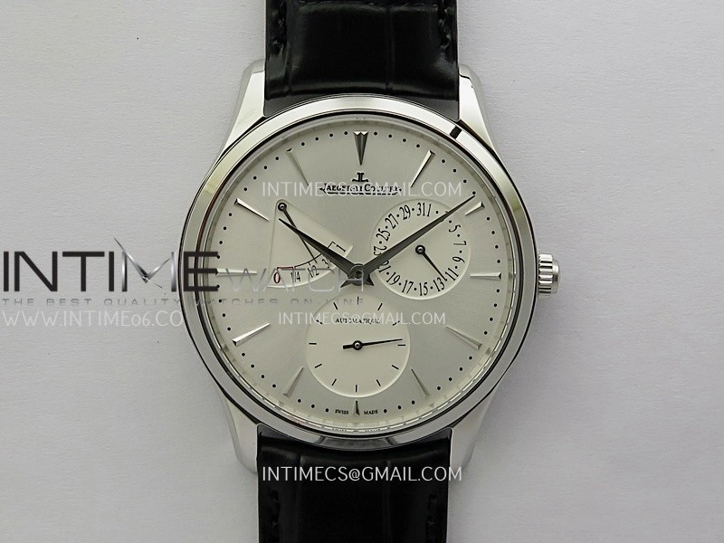 Master Ultra Thin Reserve de Marche Q1378421 SS APSF 1:1 Best Edition Silver Dial On Black Leather Strap Super Clone A938