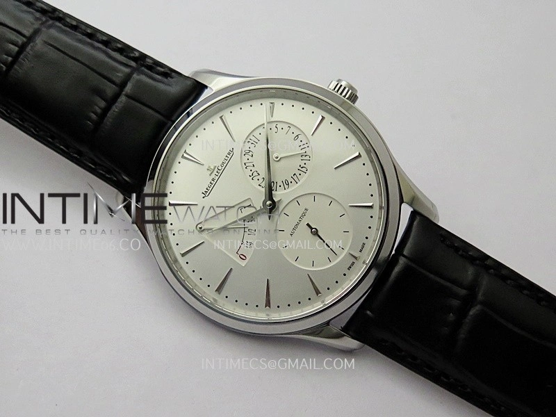 Master Ultra Thin Reserve de Marche Q1378421 SS APSF 1:1 Best Edition Silver Dial On Black Leather Strap Super Clone A938