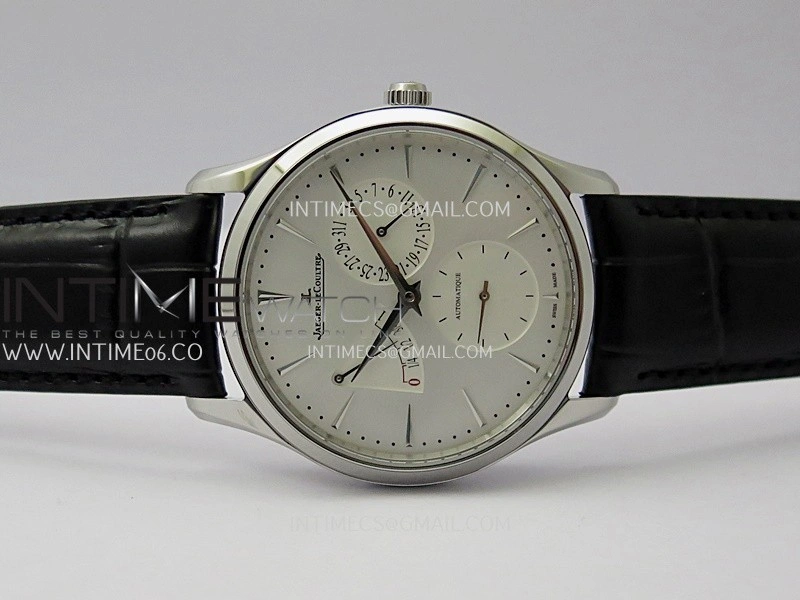 Master Ultra Thin Reserve de Marche Q1378421 SS APSF 1:1 Best Edition Silver Dial On Black Leather Strap Super Clone A938