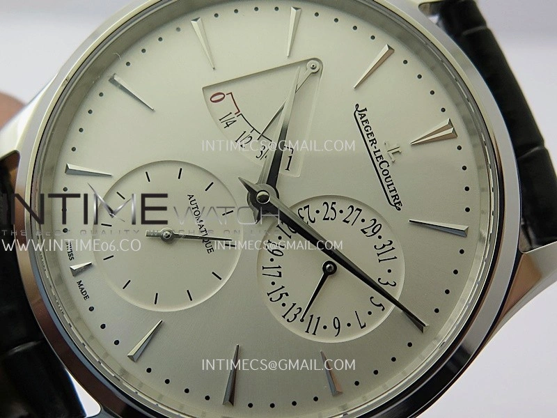Master Ultra Thin Reserve de Marche Q1378421 SS APSF 1:1 Best Edition Silver Dial On Black Leather Strap Super Clone A938