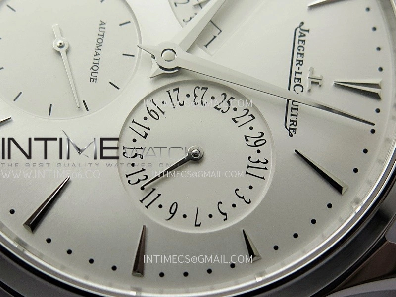 Master Ultra Thin Reserve de Marche Q1378421 SS APSF 1:1 Best Edition Silver Dial On Black Leather Strap Super Clone A938