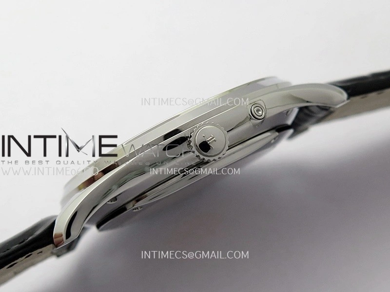 Master Ultra Thin Reserve de Marche Q1378421 SS APSF 1:1 Best Edition Silver Dial On Black Leather Strap Super Clone A938
