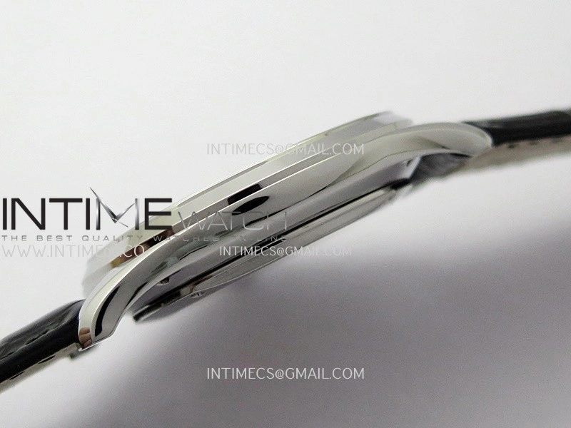 Master Ultra Thin Reserve de Marche Q1378421 SS APSF 1:1 Best Edition Silver Dial On Black Leather Strap Super Clone A938