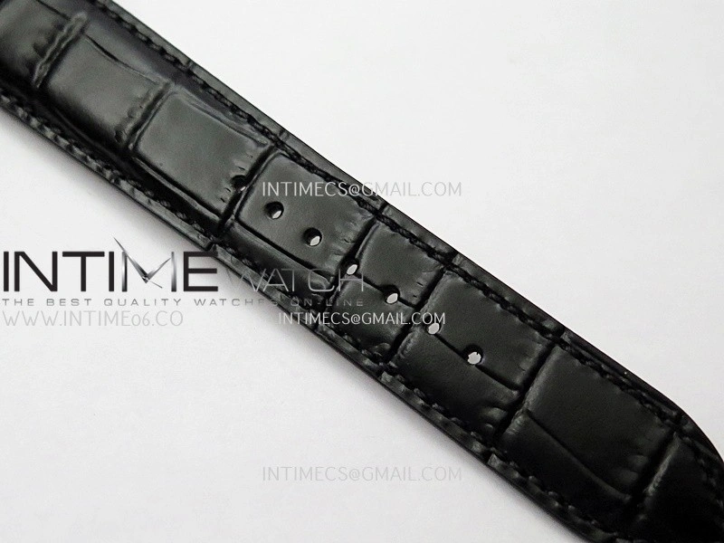 Master Ultra Thin Reserve de Marche Q1378421 SS APSF 1:1 Best Edition Silver Dial On Black Leather Strap Super Clone A938
