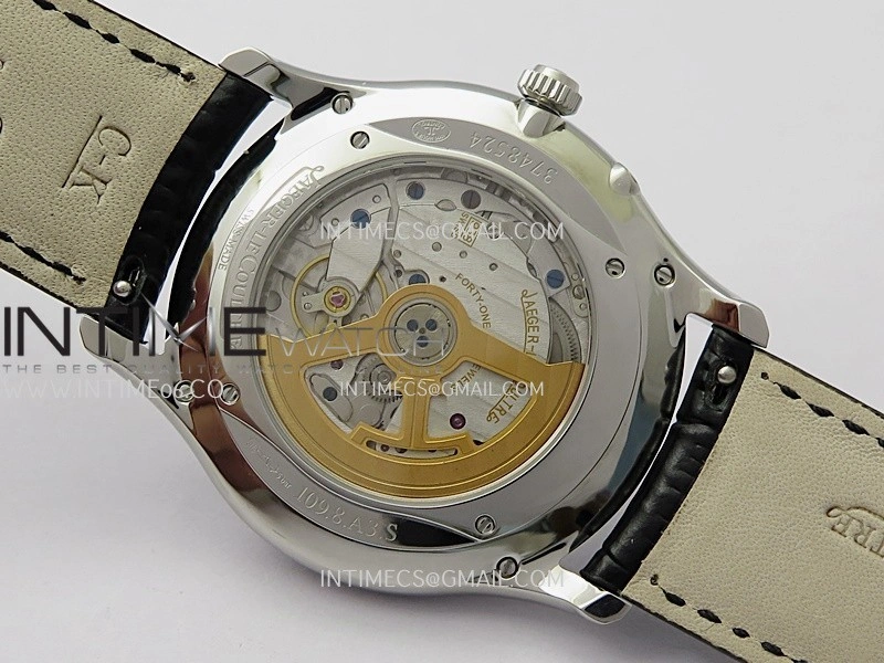 Master Ultra Thin Reserve de Marche Q1378421 SS APSF 1:1 Best Edition Silver Dial On Black Leather Strap Super Clone A938