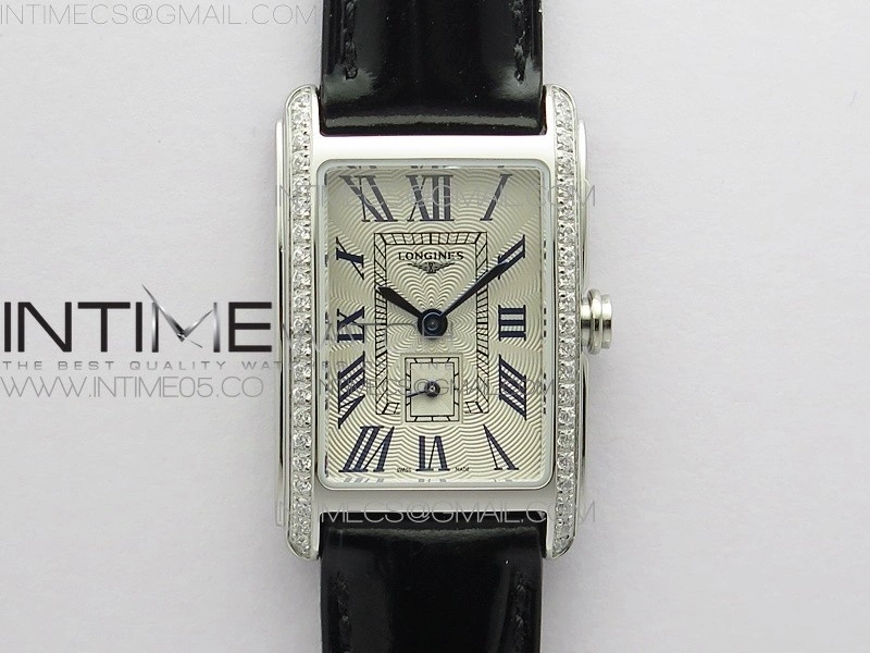 Doloevita SS Crystal Bezel 8848F 1:1 Best Edition Ivory White Textured Dial On Black Leather Strap Cal.L178.2