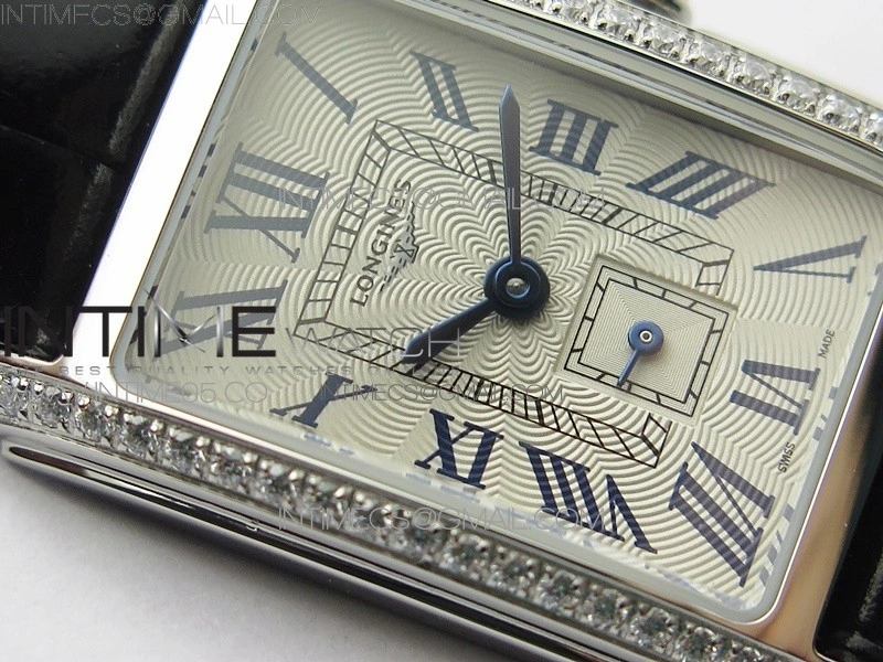 Doloevita SS Crystal Bezel 8848F 1:1 Best Edition Ivory White Textured Dial On Black Leather Strap Cal.L178.2