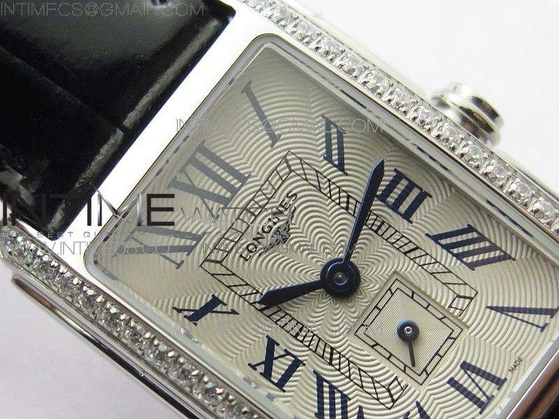 Doloevita SS Crystal Bezel 8848F 1:1 Best Edition Ivory White Textured Dial On Black Leather Strap Cal.L178.2