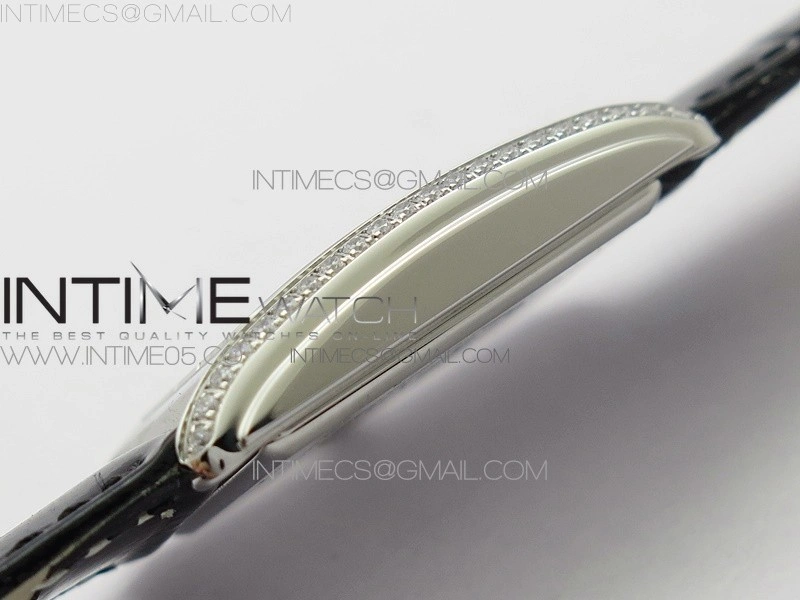 Doloevita SS Crystal Bezel 8848F 1:1 Best Edition Ivory White Textured Dial On Black Leather Strap Cal.L178.2
