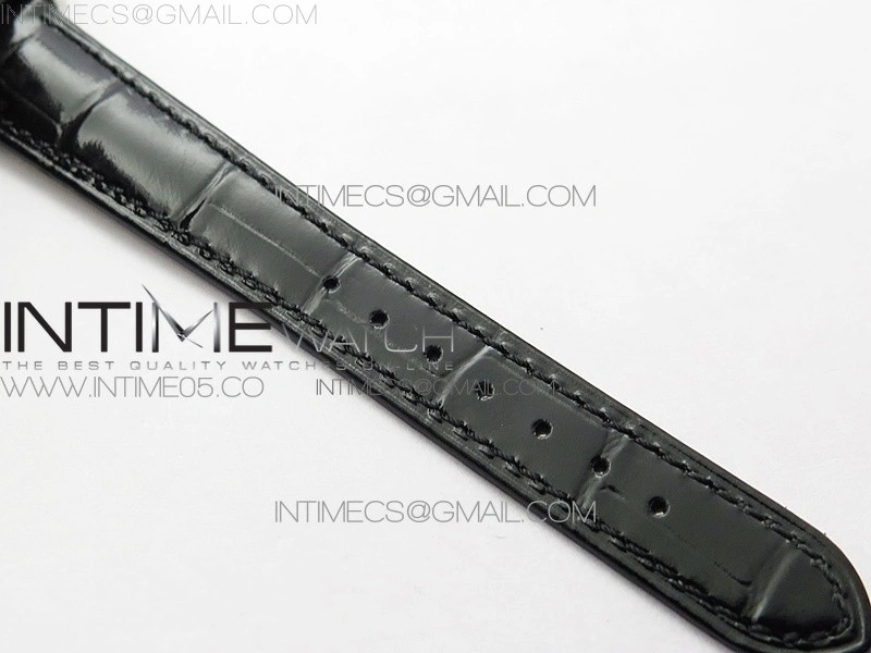 Doloevita SS Crystal Bezel 8848F 1:1 Best Edition Ivory White Textured Dial On Black Leather Strap Cal.L178.2