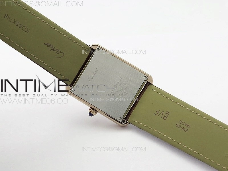 Tank Solo Ladies 28mm RG K11F 1:1 Best Edition White Dial on Brown Croco Leather Strap Ronda Quartz