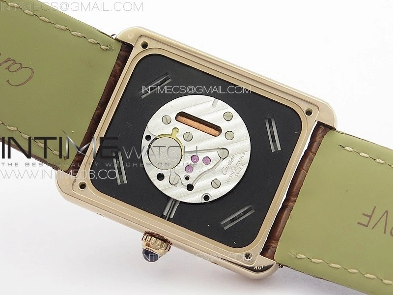 Tank Solo Ladies 28mm RG K11F 1:1 Best Edition White Dial on Brown Croco Leather Strap Ronda Quartz