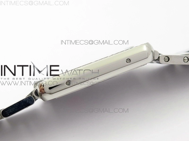 Tank Solo Ladies 28mm SS Diamond Bezel K11F 1:1 Best Edition White Dial on SS Bracelet Ronda Quartz