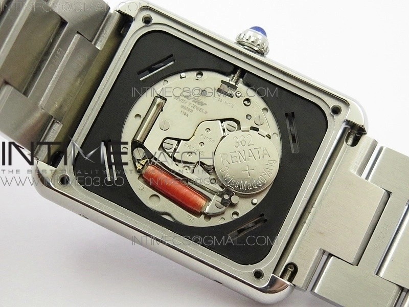 Tank Solo Ladies 28mm SS Diamond Bezel K11F 1:1 Best Edition White Dial on SS Bracelet Ronda Quartz
