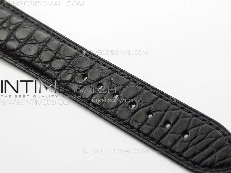 Tank Solo Ladies 28mm YG K11F 1:1 Best Edition White Dial on Black Coroc Leather Strap Ronda Quartz