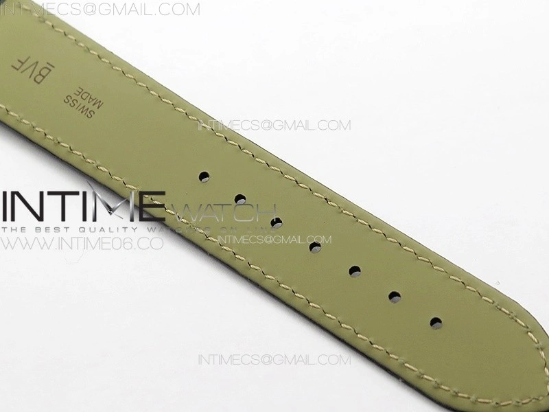 Tank Solo Ladies 28mm YG K11F 1:1 Best Edition White Dial on Black Coroc Leather Strap Ronda Quartz