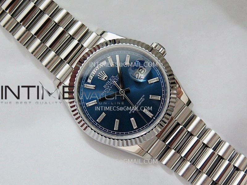 Day Date 128239 36mm KF 1:1 Best Edition Blue Dial T Diamond Marker On President Bracelet A2836