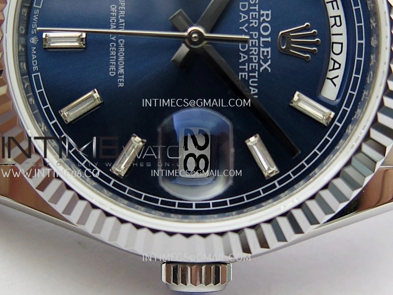 Day Date 128239 36mm KF 1:1 Best Edition Blue Dial T Diamond Marker On President Bracelet A2836