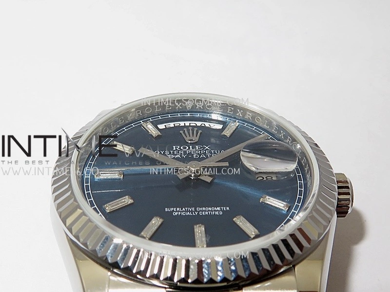 Day Date 128239 36mm KF 1:1 Best Edition Blue Dial T Diamond Marker On President Bracelet A2836