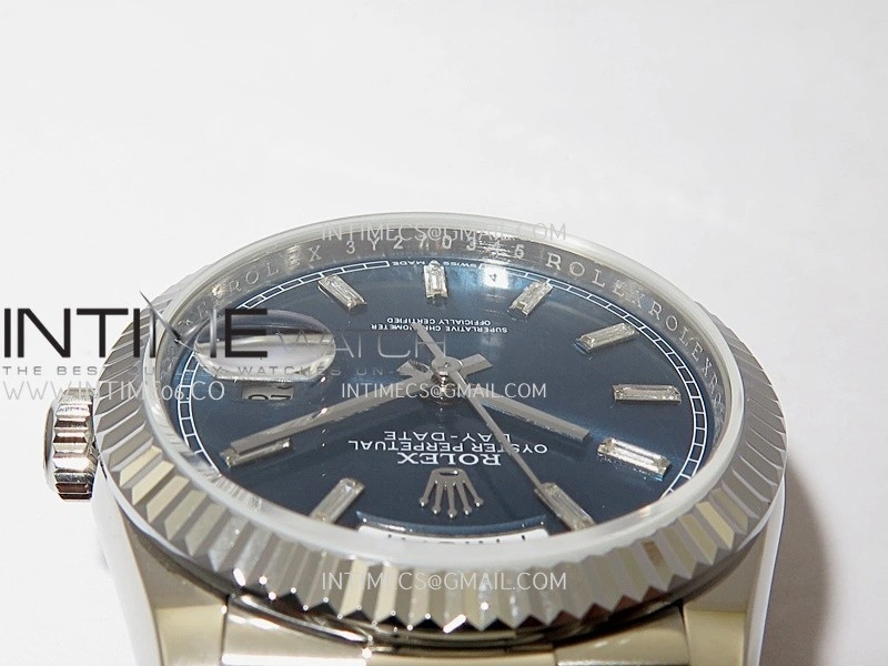 Day Date 128239 36mm KF 1:1 Best Edition Blue Dial T Diamond Marker On President Bracelet A2836
