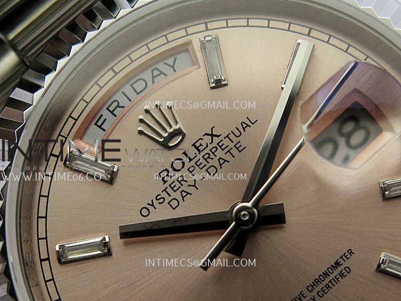 Day Date 128239 36mm KF 1:1 Best Edition Pink Dial T Diamond Marker On President Bracelet A2836