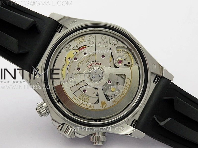 Daytona 126519 904L SS ESF 1:1 Best Edition Black Dial Stick Markers on Rubber Strap A4131 Mod
