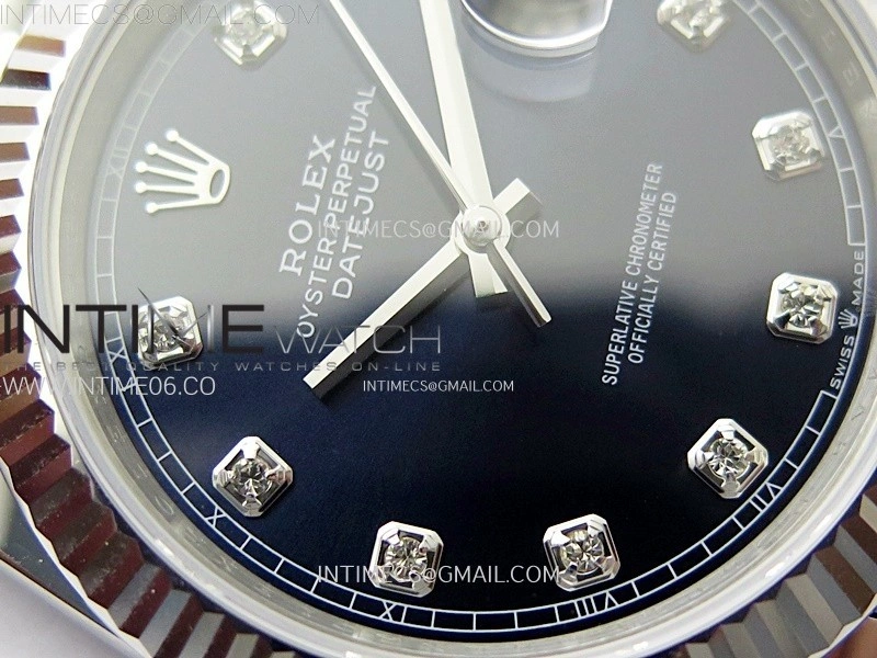 DateJust 41mm 126334 904 SS ARF 1:1 Best Edition Blue Dial Diamonds Markers on Jubilee Bracelet SH3235