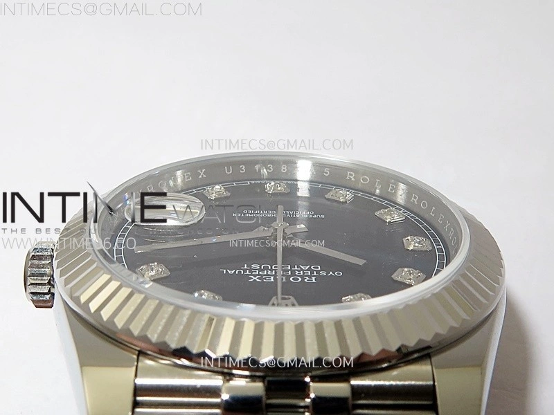 DateJust 41mm 126334 904 SS ARF 1:1 Best Edition Blue Dial Diamonds Markers on Jubilee Bracelet SH3235