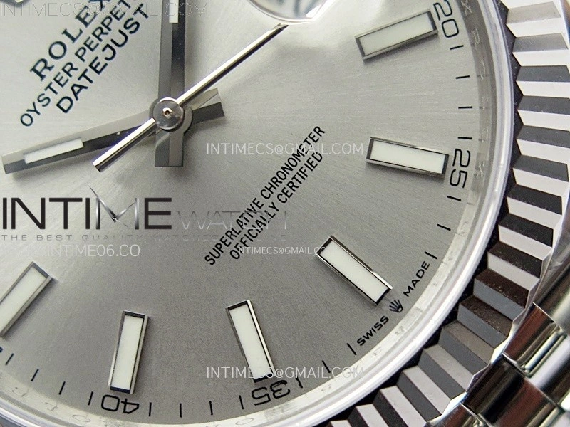 DateJust 41mm 126334 904 SS ARF 1:1 Best Edition Silver Dial Sticks Markers on Jubilee Bracelet SH3235