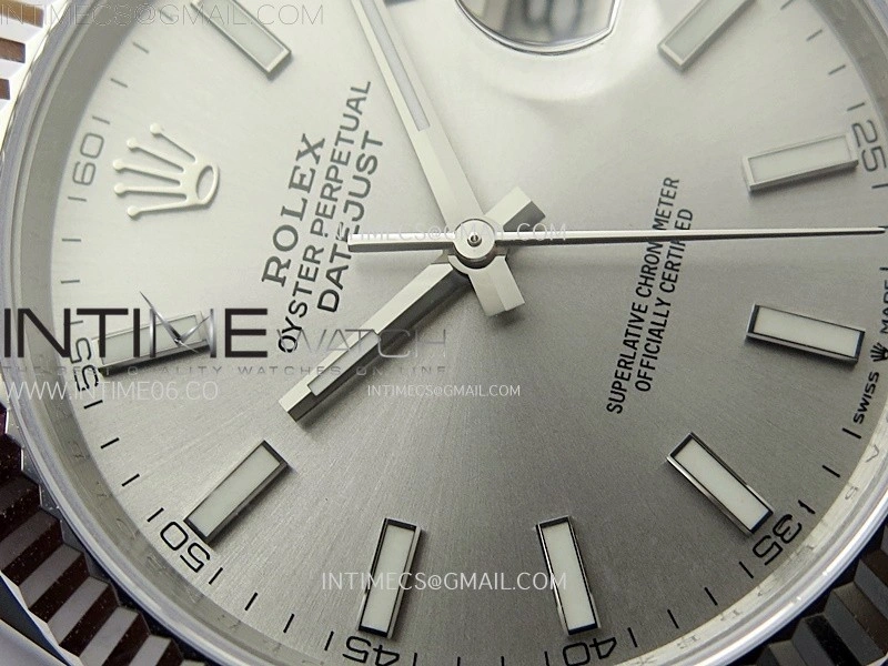 DateJust 41mm 126334 904 SS ARF 1:1 Best Edition Silver Dial Sticks Markers on Jubilee Bracelet SH3235