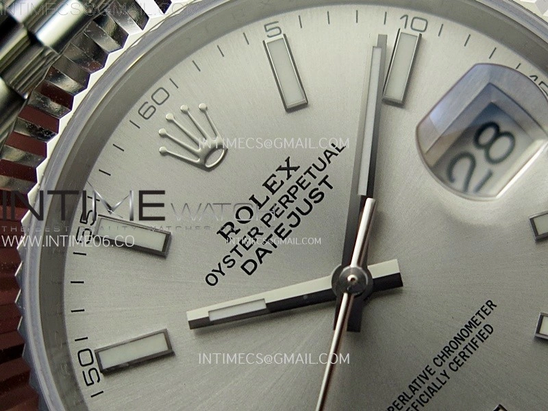 DateJust 41mm 126334 904 SS ARF 1:1 Best Edition Silver Dial Sticks Markers on Jubilee Bracelet SH3235
