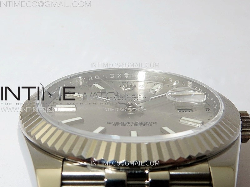 DateJust 41mm 126334 904 SS ARF 1:1 Best Edition Silver Dial Sticks Markers on Jubilee Bracelet SH3235