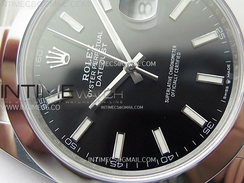 DateJust 41mm 126300 904 SS AR+F V2 1:1 Best Edition Black Dial Stick Markers on Oyster Bracelet DD3235