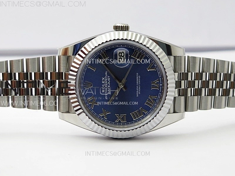 DateJust 41mm 126334 904 SS AR+F V2 1:1 Best Edition Blue Dial Roman Markers on Jubilee Bracelet DD3235